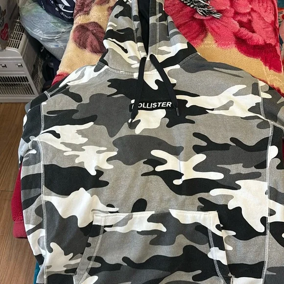 White Camo Hoodie Hollister Hollister Grey Black White Camo Hoodie